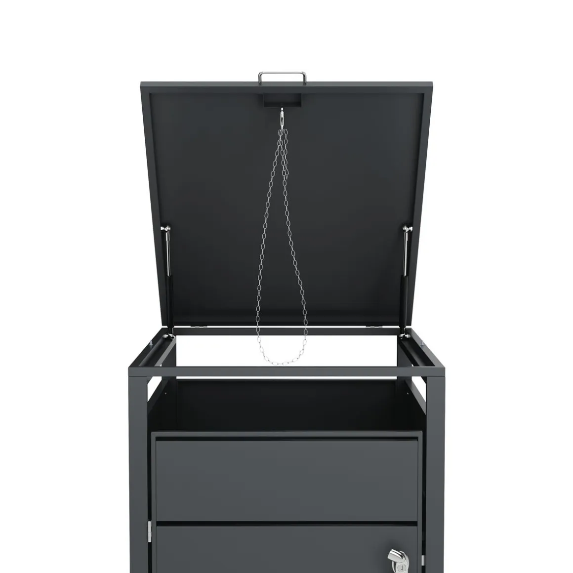 Mülltonnenbox Stahl 1 Fach 240L anthrazit