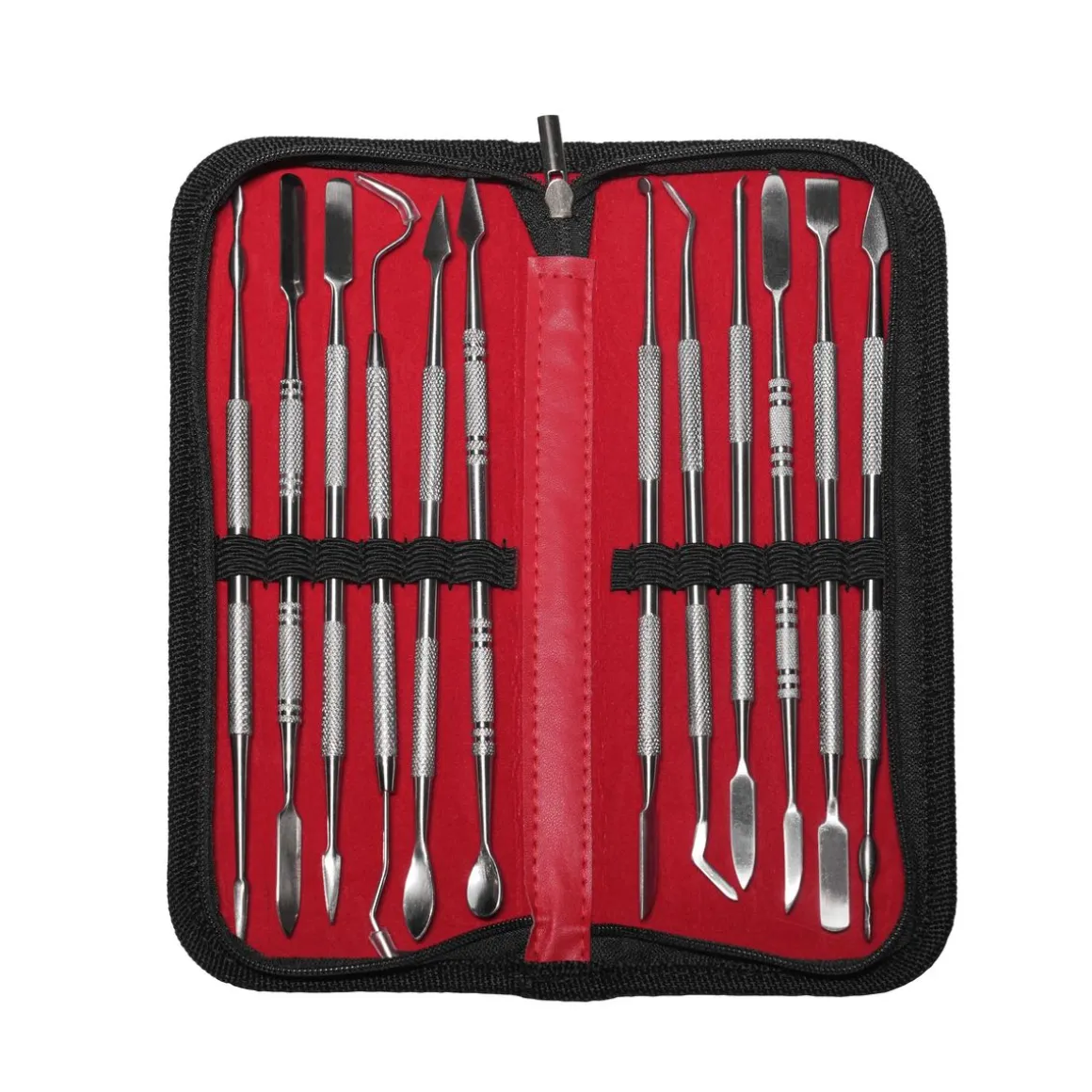 Modellierwerkzeug Set Metall mit Etui 13-teilig