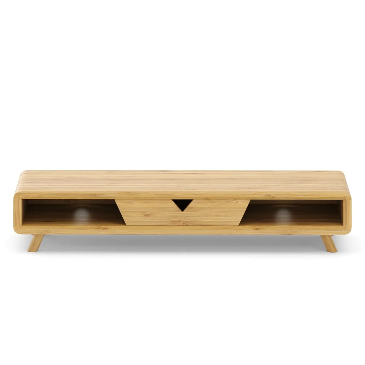 Monitorständer Bambus 62 x 20 x 12 cm natur