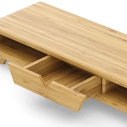 Monitorständer Bambus 62 x 20 x 12 cm natur