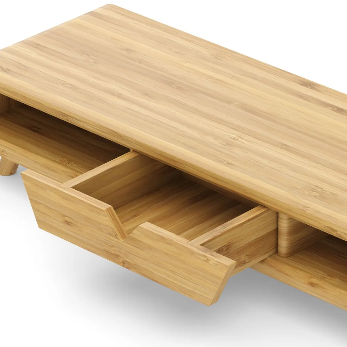 Monitorständer Bambus 62 x 20 x 12 cm natur