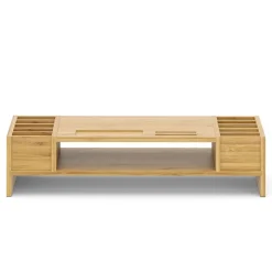 Monitorständer Bambus 65 x 28 x 15 cm natur