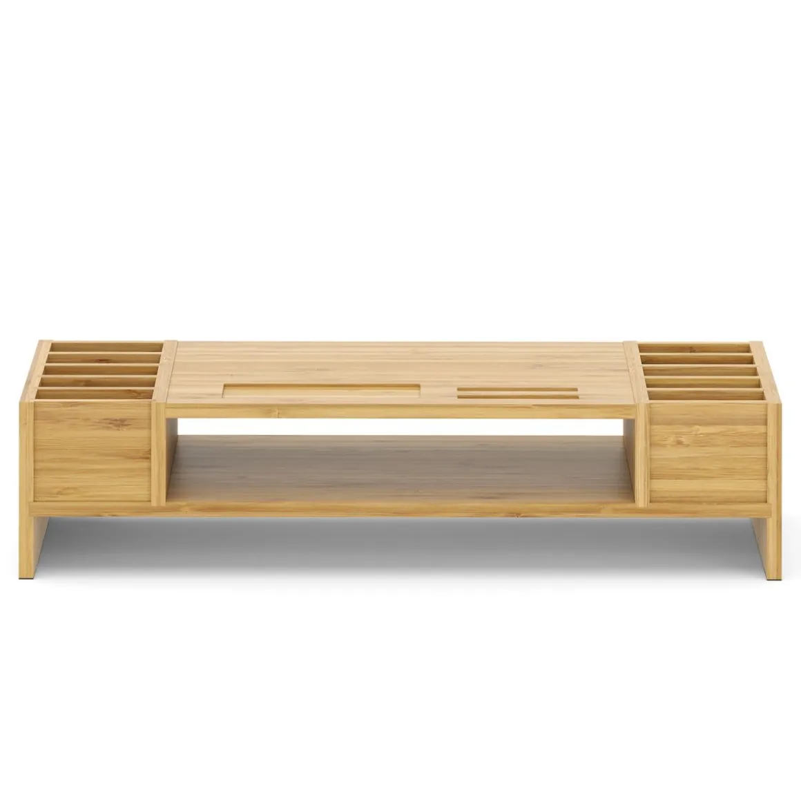 Monitorständer Bambus 65 x 28 x 15 cm natur