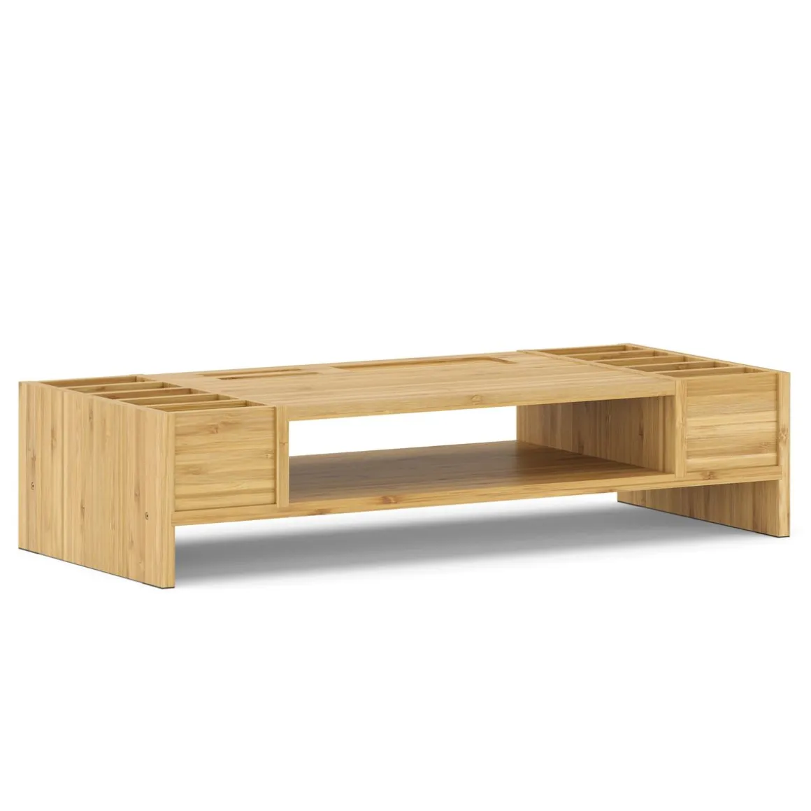 Monitorständer Bambus 65 x 28 x 15 cm natur