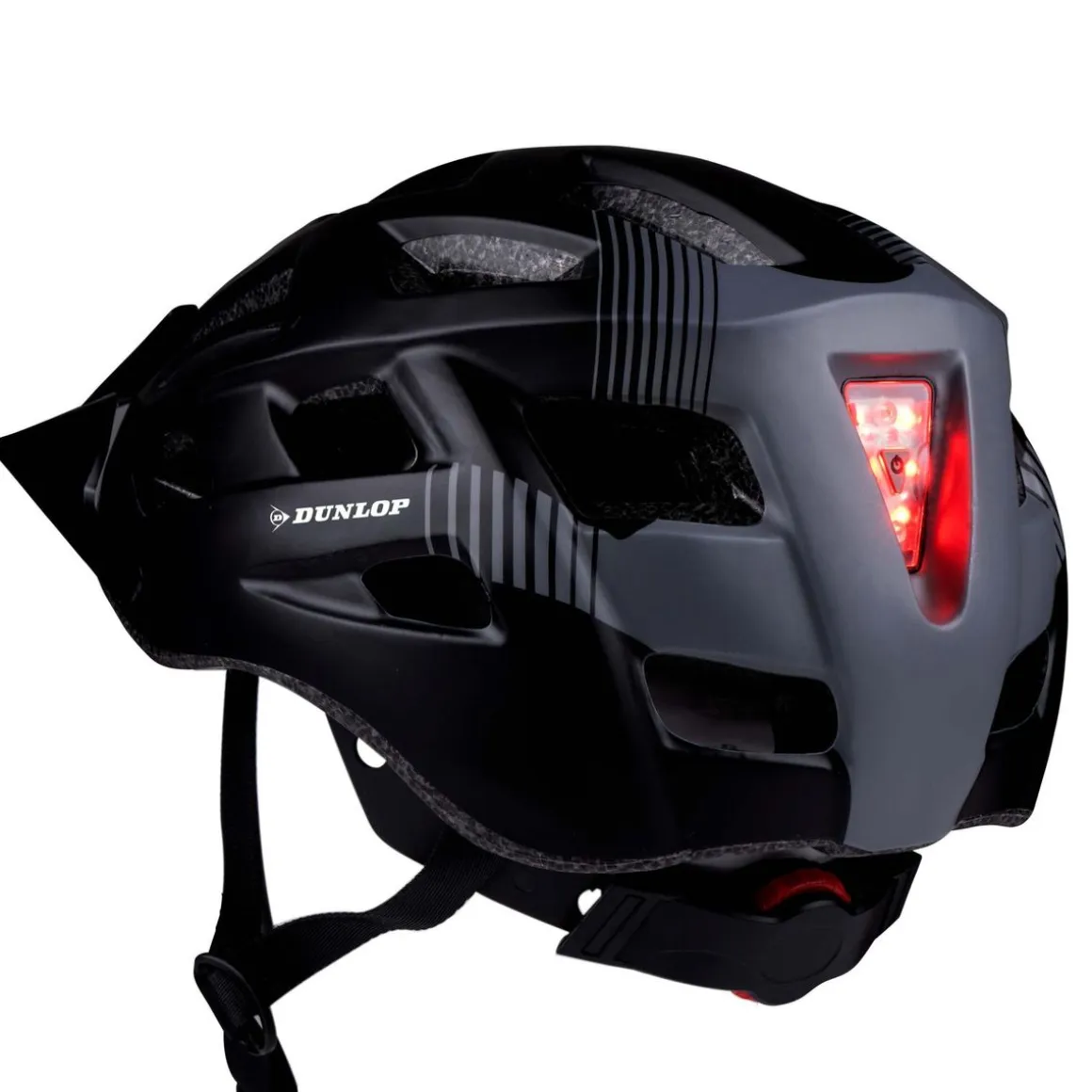 MTB Helm DUNLOP LED 58 - 61 cm schwarz