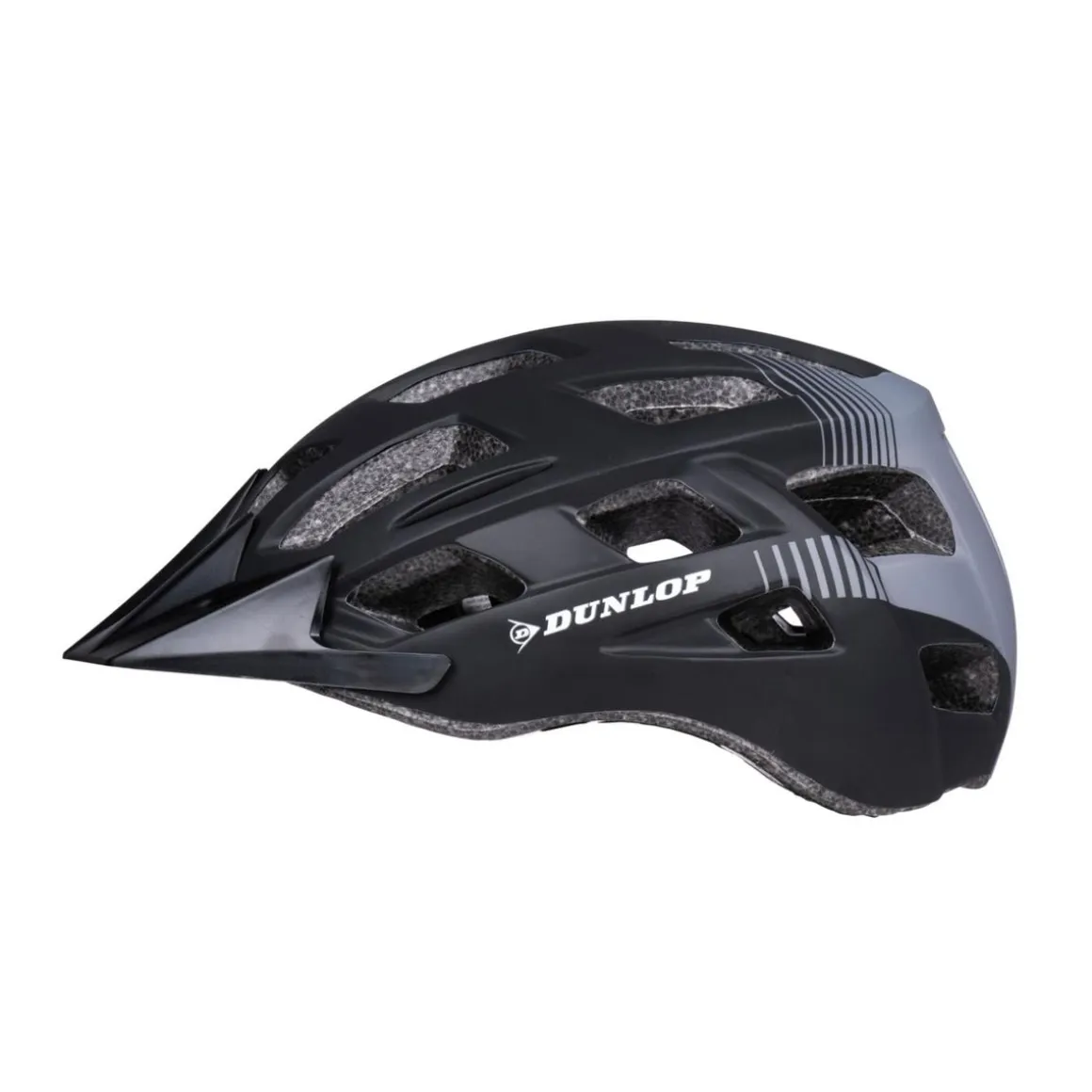 MTB Helm DUNLOP LED 58 - 61 cm schwarz