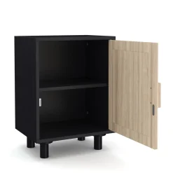Nachttisch ALDO 40 x 58 cm natur/schwarz