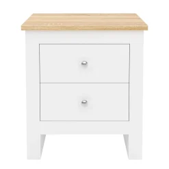 Nachttisch ARLES mit 2 Schubladen 45 x 39 x 50 cm weiss