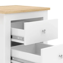 Nachttisch ARLES mit 2 Schubladen 45 x 39 x 50 cm weiss