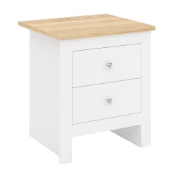 Nachttisch ARLES mit 2 Schubladen 45 x 39 x 50 cm weiss