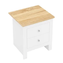 Nachttisch ARLES mit 2 Schubladen 45 x 39 x 50 cm weiss