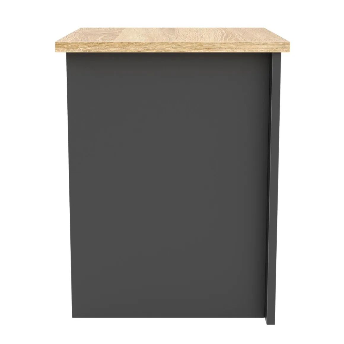 Nachttisch ARLES mit 2 Schubladen 45 x 39 x 50 cm anthrazit