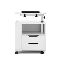 Nachttisch EIRA mit verstellbarer Tischplatte 50 x 90 cm weiss