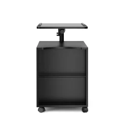 Nachttisch EIRA mit verstellbarer Tischplatte 50 x 90 cm schwarz