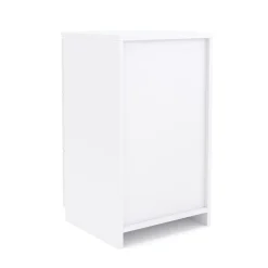 Nachttisch FORTE mit 3 Schubladen Hochglanz weiss