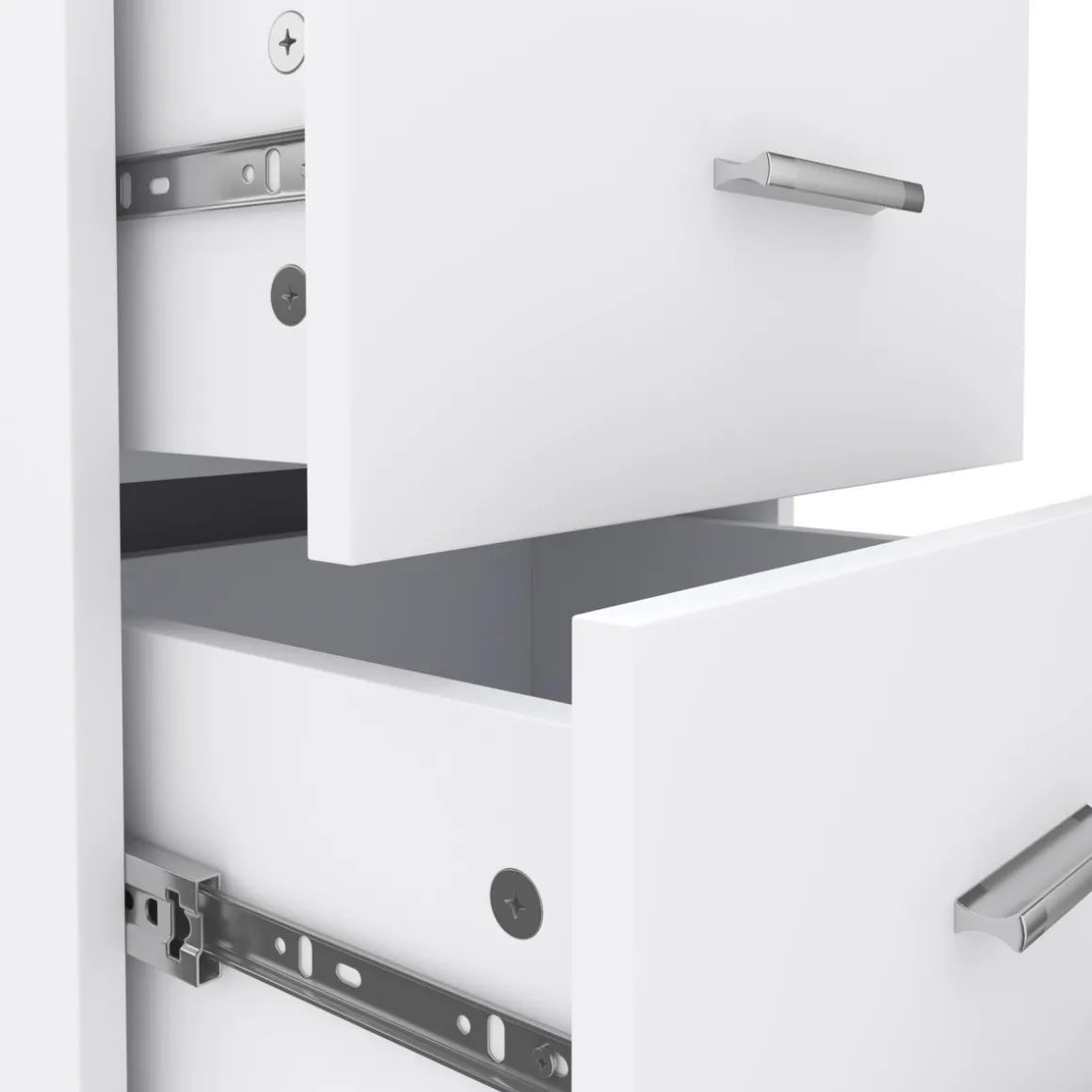 Nachttisch FORTE mit 3 Schubladen weiss