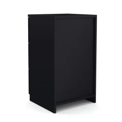 Nachttisch FORTE mit 3 Schubladen Hochglanz schwarz