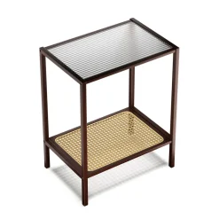 Nachttisch Glas ORVO 45 x 55 cm braun
