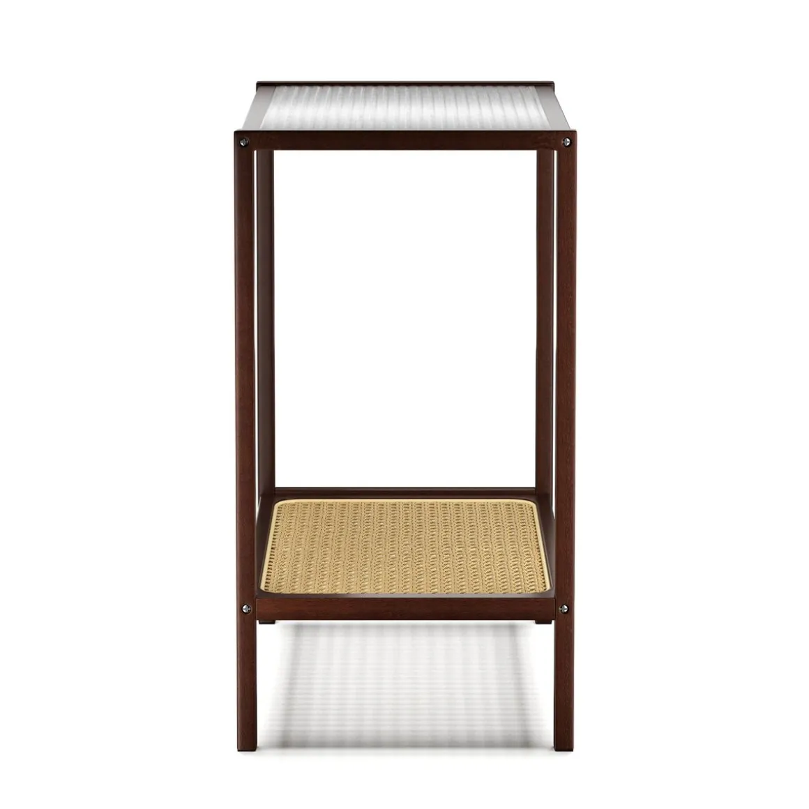 Nachttisch Glas ORVO 45 x 55 cm braun