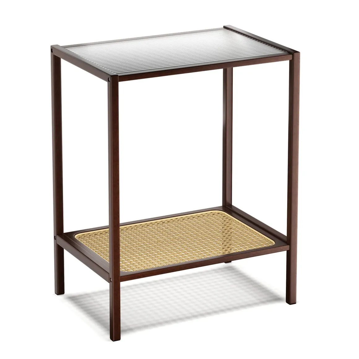 Nachttisch Glas ORVO 45 x 55 cm braun