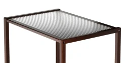 Nachttisch Glas ORVO 45 x 55 cm braun