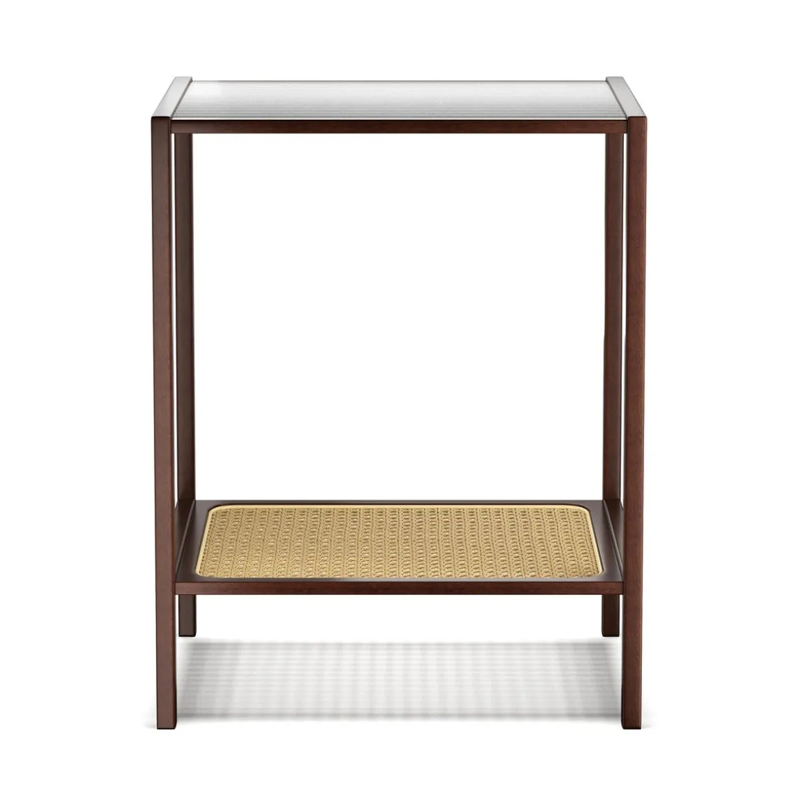 Nachttisch Glas ORVO 45 x 55 cm braun