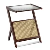 Nachttisch Glas ORVO 45 x 35 x 56 cm braun