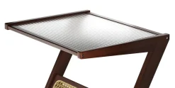 Nachttisch Glas ORVO 45 x 35 x 56 cm braun