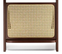 Nachttisch Glas ORVO 45 x 35 x 56 cm braun