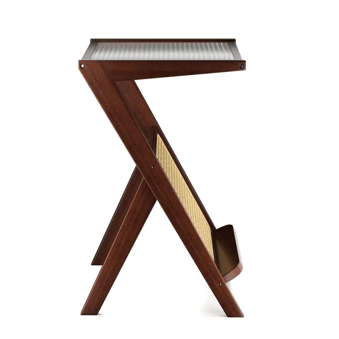 Nachttisch Glas ORVO 45 x 35 x 56 cm braun