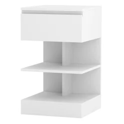 Nachttisch HIVRA mit Schublade 39 x 65 cm weiss