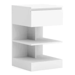 Nachttisch HIVRA mit Schublade 39 x 65 cm weiss