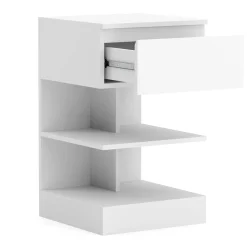 Nachttisch HIVRA mit Schublade 39 x 65 cm weiss