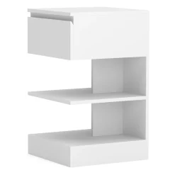 Nachttisch HIVRA mit Schublade 39 x 65 cm weiss