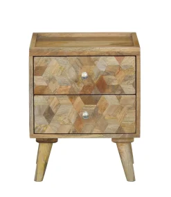 Nachttisch Holz LEVA 2 Schubladen