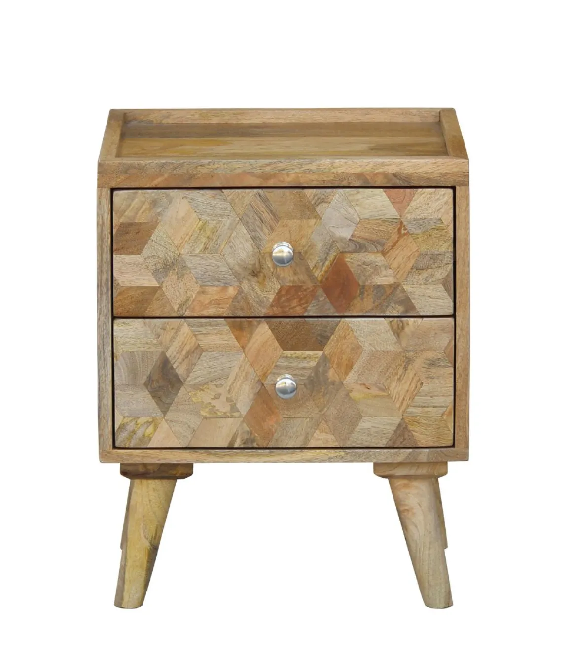 Nachttisch Holz LEVA 2 Schubladen