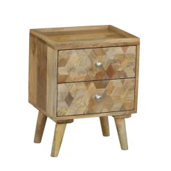 Nachttisch Holz LEVA 2 Schubladen