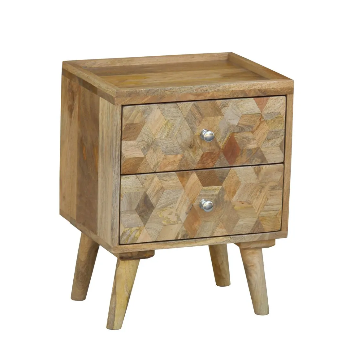 Nachttisch Holz LEVA 2 Schubladen