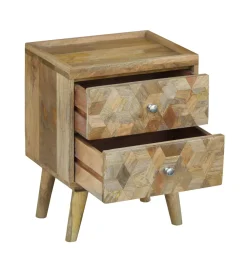Nachttisch Holz LEVA 2 Schubladen