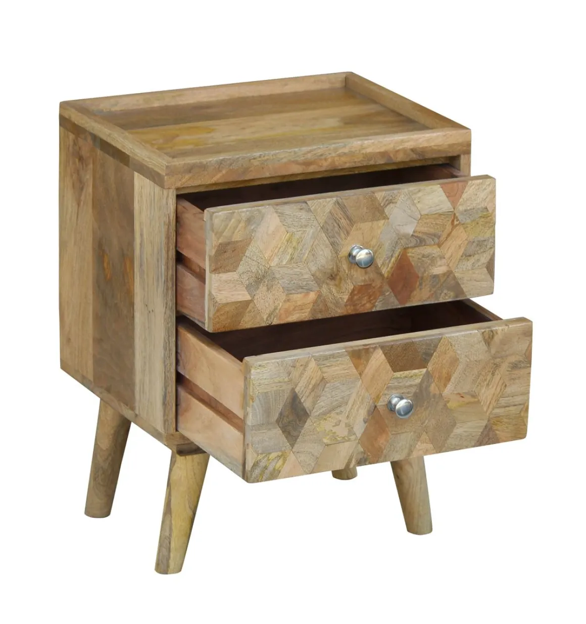 Nachttisch Holz LEVA 2 Schubladen