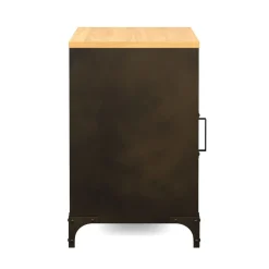 Nachttisch Industrial FORGE 39 x 51 cm schwarz/braun