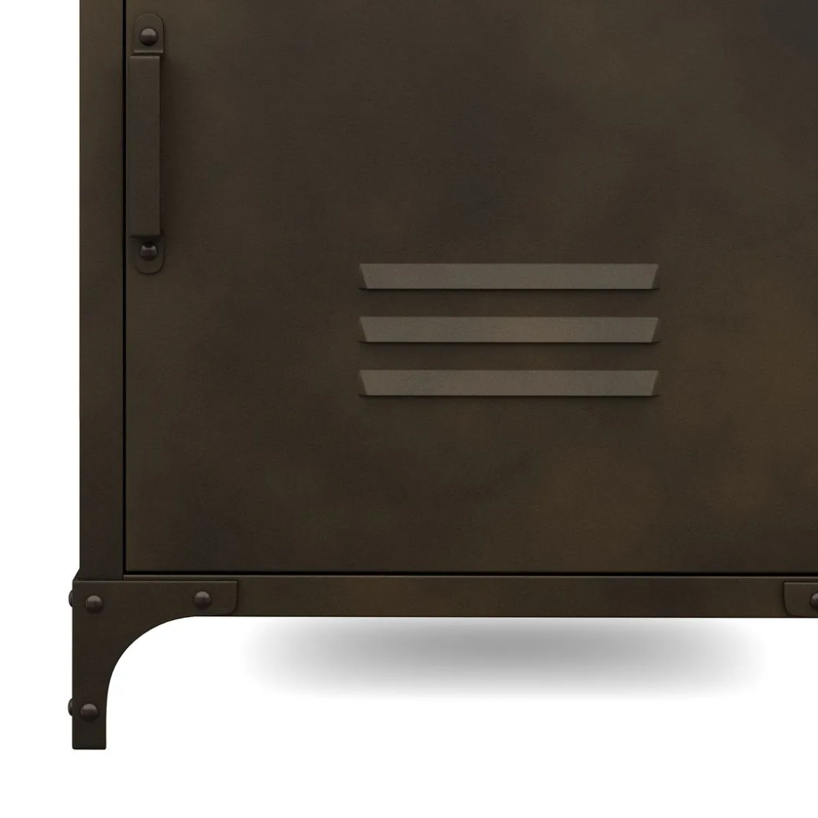 Nachttisch Industrial FORGE 39 x 51 cm schwarz/braun