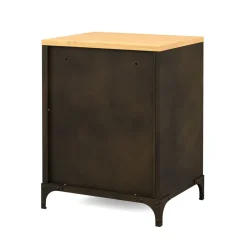 Nachttisch Industrial FORGE 39 x 51 cm schwarz/braun