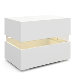 Nachttisch LED LUCA 2 Schubladen weiss