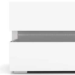 Nachttisch LED LUCA 2 Schubladen weiss