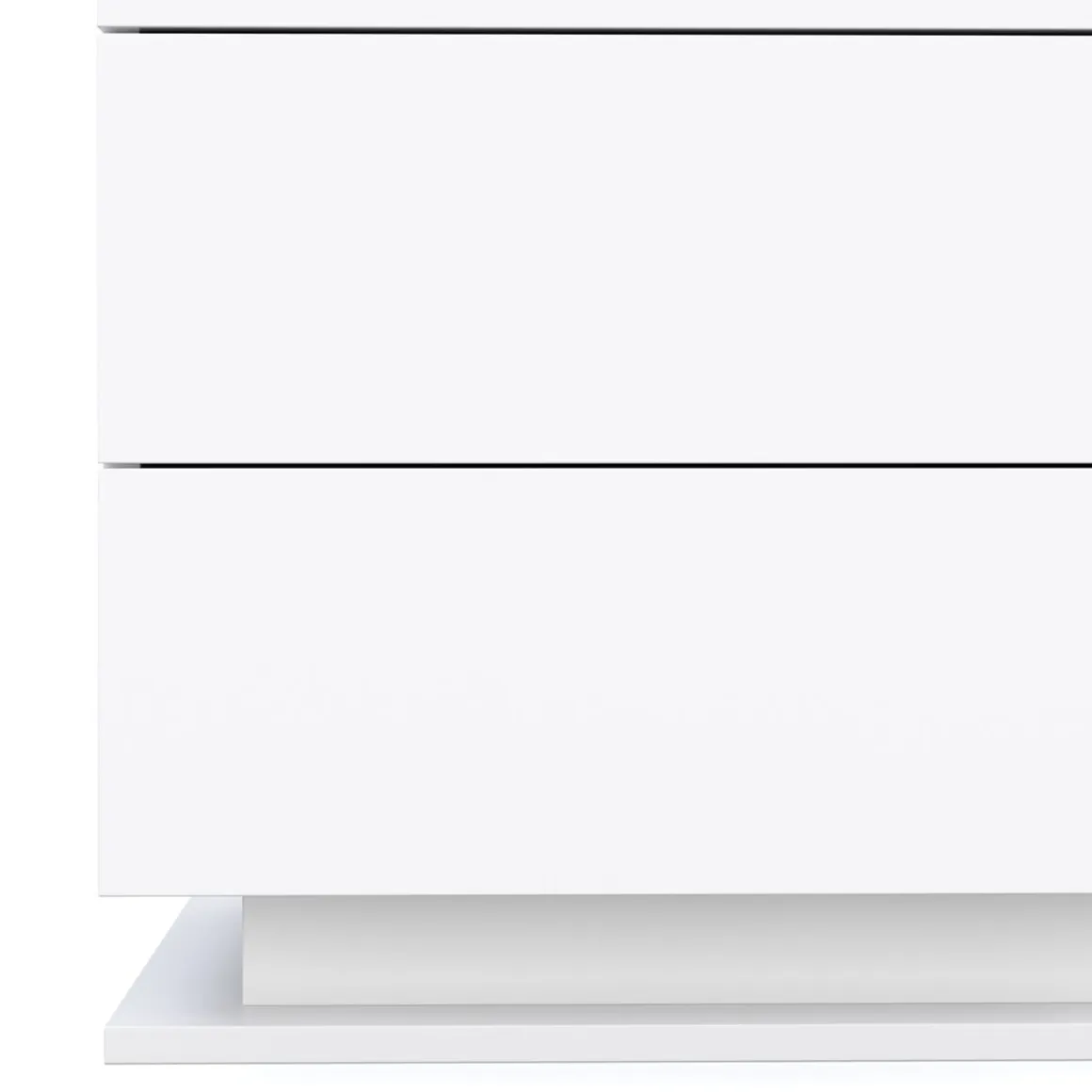 Nachttisch LED MINO 3 Schubladen weiss