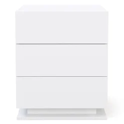 Nachttisch LED MINO 3 Schubladen weiss