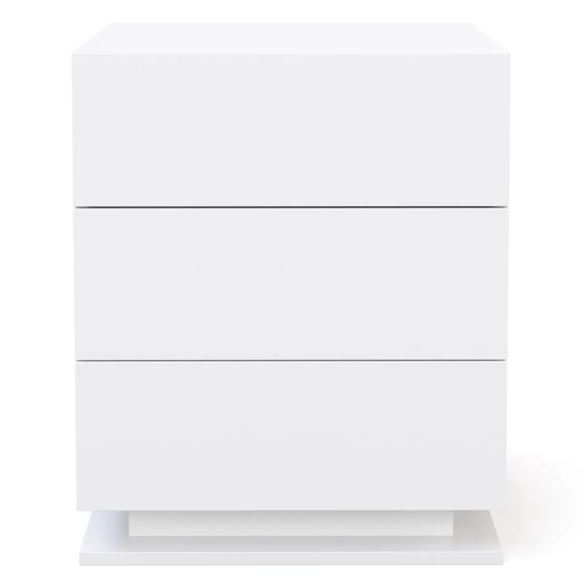 Nachttisch LED MINO 3 Schubladen weiss
