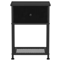 Nachttisch Metall ARCHIE 39 x 55 cm 2er Set schwarz
