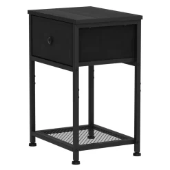 Nachttisch Metall ARCHIE 39 x 55 cm 2er Set schwarz
